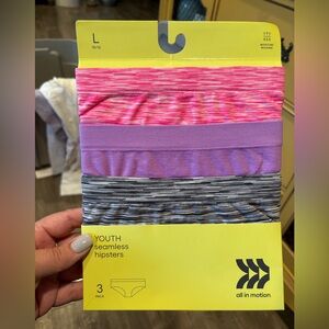 All in Motion Youth Seamless Hipsters - Pink, Purple, Gray